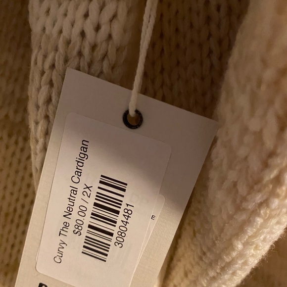 Dex Neutral Cardigan NWT Size 2X - Picture 4 of 6